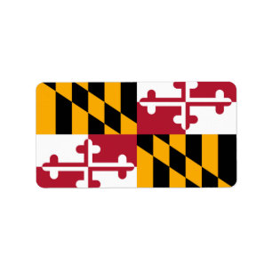 Maryland State Flag Design Decoration Etiket