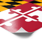 Maryland State Flag Design Decoration Foto Afdruk (Hoek)