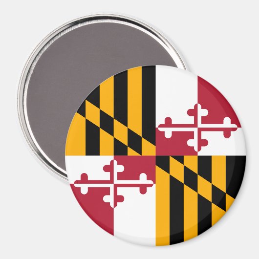 Maryland State Flag Design Decoration Magneet (Voorkant / Achterkant)