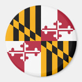 Maryland State Flag Design Decoration Magneet (Voorkant)