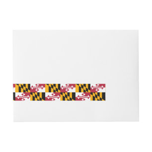 Maryland State Flag Design Decoration Omwikkelbaar Adreslabel