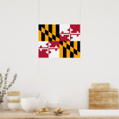 Maryland State Flag Design Decoration Poster (Keuken)