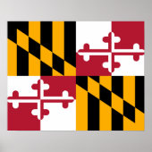 Maryland State Flag Design Decoration Poster (Voorkant)