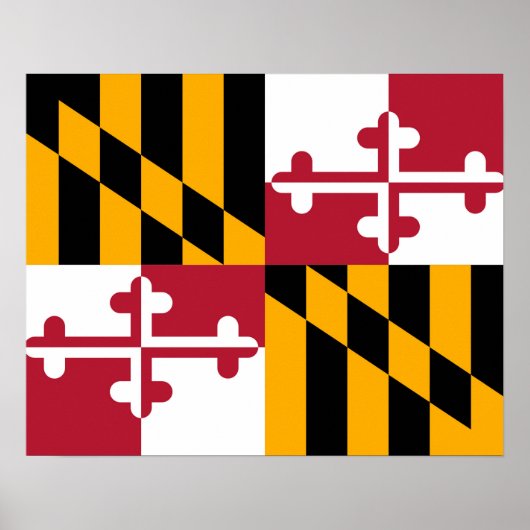 Maryland State Flag Design Decoration Poster (Voorkant)