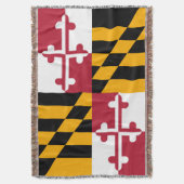 Maryland State Flag Design Display Deken (Voorkant Verticaal)