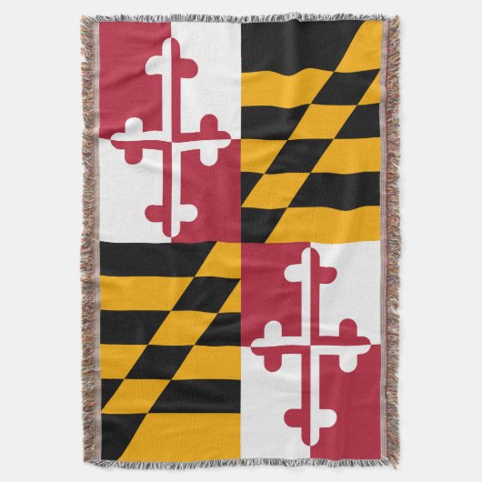 Maryland State Flag Design Display Deken (Voorkant Verticaal)