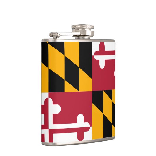Maryland State Flag Design Display Heupfles (Rechts)