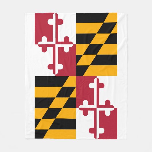 Maryland State Flag Design Fleece Deken (Voorkant)