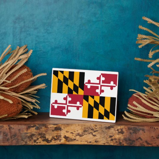Maryland State Flag Design Fotoplaat (Zijkant)