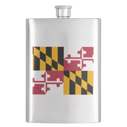 Maryland State Flag Design Heupfles (Voorkant)
