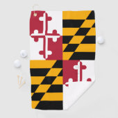 Maryland State Flag Design Jouw tekst op een Golfhanddoek (Insitu)