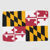 Maryland State Flag Design Jouw tekst op een Golfhanddoek (Horizontaal)
