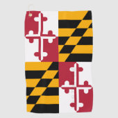 Maryland State Flag Design Jouw tekst op een Golfhanddoek (Voorkant)