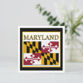 Maryland State Flag Design Kaart (Staand voorkant)
