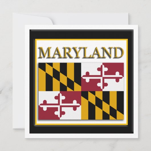 Maryland State Flag Design Kaart (Voorkant)