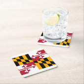 Maryland State Flag Design Kartonnen Onderzetters (Insitu)