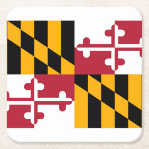 Maryland State Flag Design Kartonnen Onderzetters