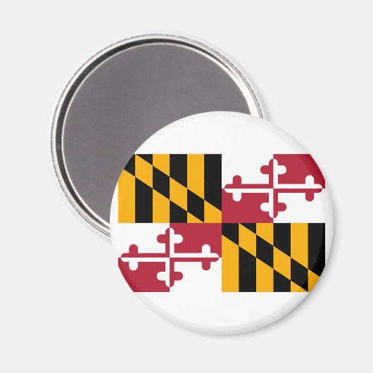 Maryland State Flag Design Magneet (Voorkant / Achterkant)