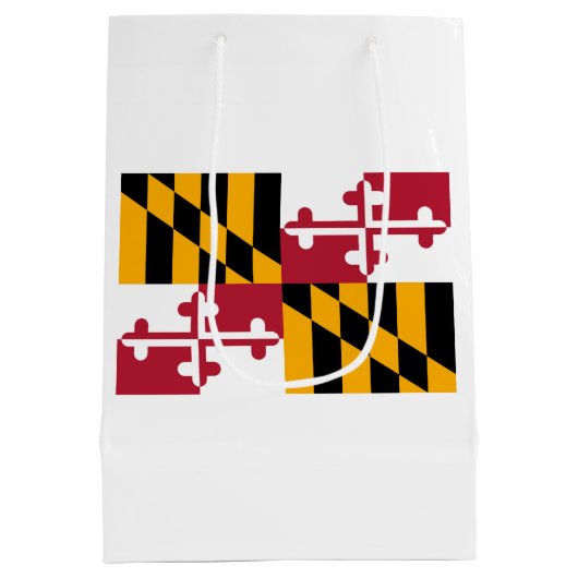 Maryland State Flag Design Medium Cadeauzakje (Achterkant)