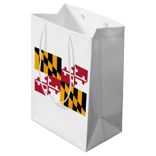 Maryland State Flag Design Medium Cadeauzakje (Achterkant Gekanteld)