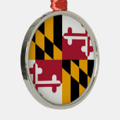 Maryland State Flag Design Metalen Ornament (Rechts)