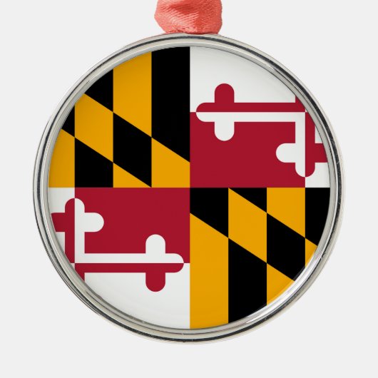 Maryland State Flag Design Metalen Ornament (Voorkant)