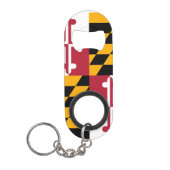 Maryland State Flag Design Mini Flessenopener (Voorkant)