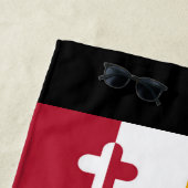 Maryland State Flag Design on a Strandlaken (In situ)