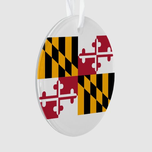 Maryland State Flag Design Ornament (voorkant)