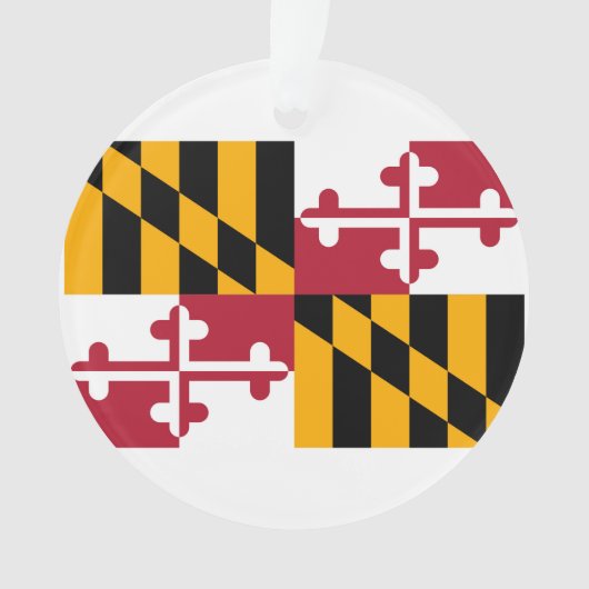 Maryland State Flag Design Ornament (voorkant)