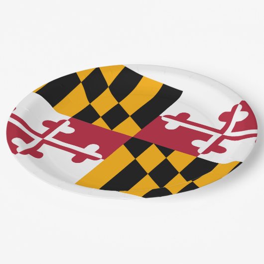 Maryland State Flag Design Papieren Bordje (Gekanteld)