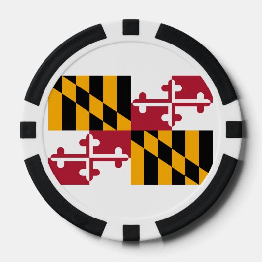 Maryland State Flag Design Poker Chips (Voorkant)