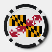 Maryland State Flag Design Poker Chips (Achterkant)