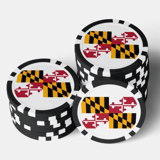 Maryland State Flag Design Poker Chips (Opstapeling)
