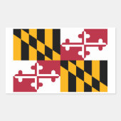 Maryland State Flag Design Rechthoekige Sticker (Voorkant)