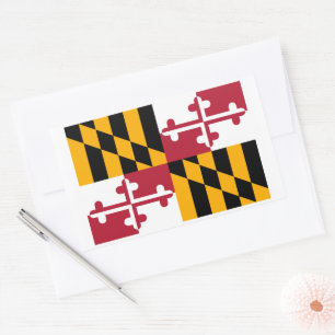 Maryland State Flag Design Rechthoekige Sticker