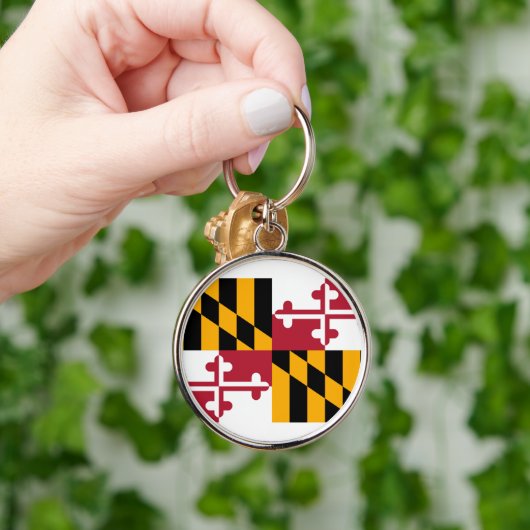Maryland State Flag Design Sleutelhanger (Hand)