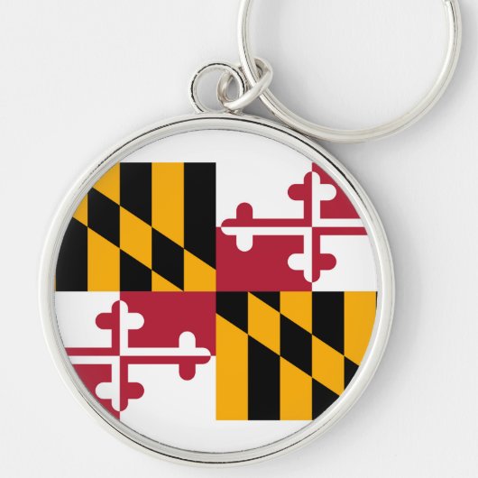 Maryland State Flag Design Sleutelhanger (Voorkant)