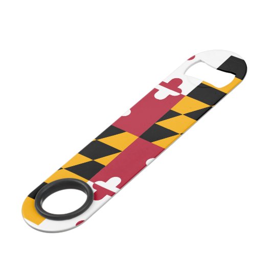 Maryland State Flag Design Speed Flessenopener (Voorkant Gekanteld)