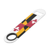 Maryland State Flag Design Speed Flessenopener (Achterkant Gekanteld)
