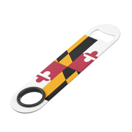 Maryland State Flag Design Speed Flessenopener (Achterkant Gekanteld)