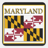 Maryland State Flag Design Sticker (Voorkant)