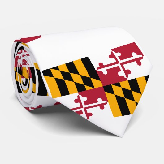 Maryland State Flag Design Stropdas (Opgerold)