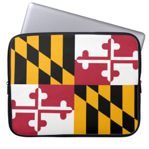 Maryland State Flag Design Style Laptop Sleeve