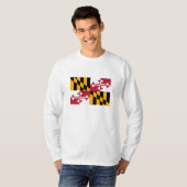Maryland State Flag Design T-shirt (Voorkant volledig)