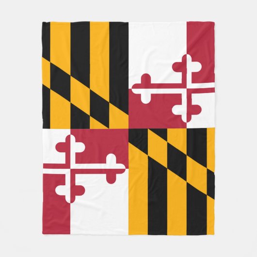 Maryland State Flag Festive Design Fleece Deken (Voorkant)