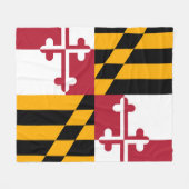 Maryland State Flag Festive Design Fleece Deken (Voorkant (Horizontaal))