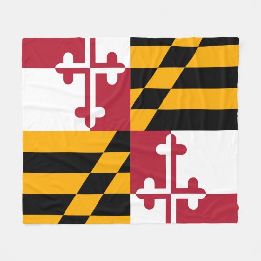 Maryland State Flag Festive Design Fleece Deken (Voorkant (Horizontaal))