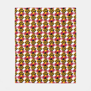 Maryland State Flag Festive Design Fleece Deken