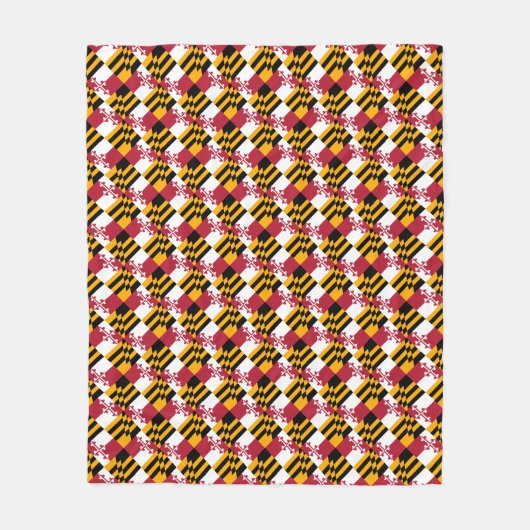 Maryland State Flag Festive Design Fleece Deken (Voorkant)